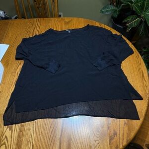 Eileen Fisher Black Blouse Size Medium 100% Silk